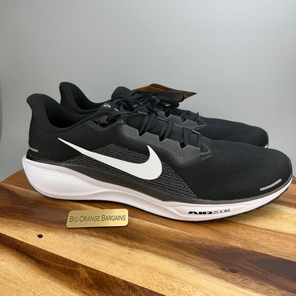 Men\'s Size 21 Nike Air Zoom Pegasus 41 Black/White Running Shoes HF1536-002 main image 6